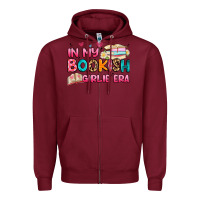 Burgundy in my bookish girlie era Zipper Hoodie - Artiststas