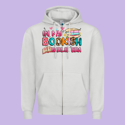 In My Bookish Girlie Era Zipper Hoodie Designed By Artiststas