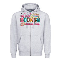 Heather Grey in my bookish girlie era Zipper Hoodie - Artiststas