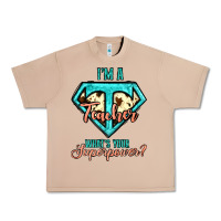 Burro i'm a teacher what's your superpower cowhide Urban Heavy Tee - Jasminsmagicworld