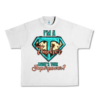 Lunar Rock i'm a teacher what's your superpower cowhide Urban Heavy Tee - Jasminsmagicworld