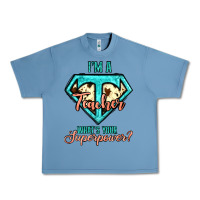 Pebble Blue i'm a teacher what's your superpower cowhide Urban Heavy Tee - Jasminsmagicworld