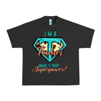 Pigment Black i'm a teacher what's your superpower cowhide Urban Heavy Tee - Jasminsmagicworld