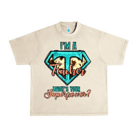 Sandshell i'm a teacher what's your superpower cowhide Urban Heavy Tee - Jasminsmagicworld