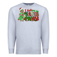 Heather Grey i believe in santa paws Premium Sweatshirt - texasbilliewilder