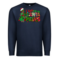 Navy i believe in santa paws Premium Sweatshirt - texasbilliewilder
