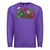 Purple i believe in santa paws Premium Sweatshirt - texasbilliewilder