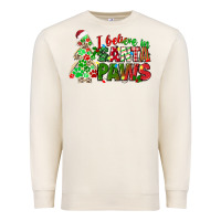 Sandshell i believe in santa paws Premium Sweatshirt - texasbilliewilder