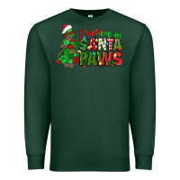 Sports Green i believe in santa paws Premium Sweatshirt - texasbilliewilder