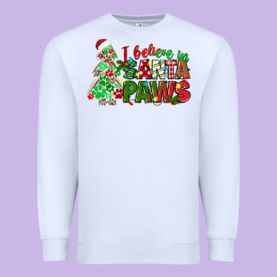I Believe In Santa Paws Premium Sweatshirt Designed By Texasbilliewilder