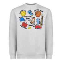 Heather Grey softball mom Heavyweight Sweatshirt - MaliasSmallBusiness