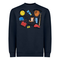Navy softball mom Heavyweight Sweatshirt - MaliasSmallBusiness