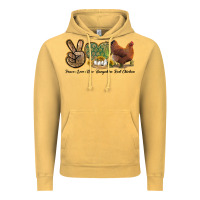 Vintage Mustard Peace Love New Hampshire Red Chicken Vintage Hoodie - LillyAllenDesigns