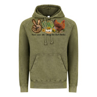 Vintage Olive Peace Love New Hampshire Red Chicken Vintage Hoodie - LillyAllenDesigns