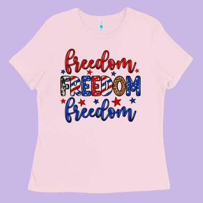 Freedom Freedom Freedom Ladies Tee Designed By Neo Western