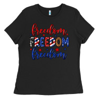 Black Freedom freedom freedom Ladies Tee - Neo Western