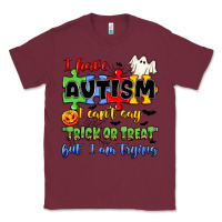 Burgundy i have autism i can't say trick or treat Classic Tee - JahusDesignShop