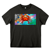 Asphalt crab license plate Heavy Core Tee - BarkalooDesign