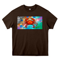 Chocolate Brown crab license plate Heavy Core Tee - BarkalooDesign