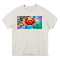 Cream crab license plate Heavy Core Tee - BarkalooDesign
