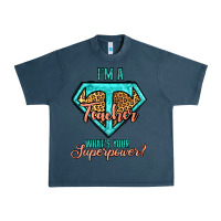 Midnight Navy i'm a teacher what's your superpower leopard Urban Heavy Tee - Jasminsmagicworld