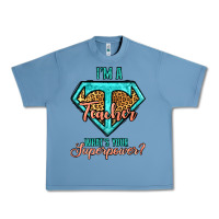Pebble Blue i'm a teacher what's your superpower leopard Urban Heavy Tee - Jasminsmagicworld