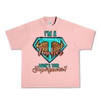 Salmon i'm a teacher what's your superpower leopard Urban Heavy Tee - Jasminsmagicworld
