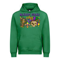 Emerald Mardi Gras vibes skull Urban Hoodie - FaDigitalArtStudio