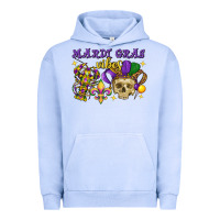 Pigment Grape Ice Mardi Gras vibes skull Urban Hoodie - FaDigitalArtStudio