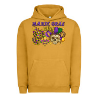 Pigment Peanut Butter Mardi Gras vibes skull Urban Hoodie - FaDigitalArtStudio
