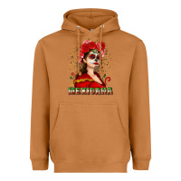 Meerkat Sugar skull girl with Mexicana Heavyweight Hoodie - NancyCooperArtShop