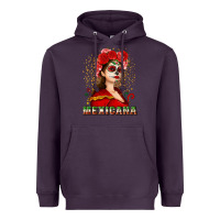 Sugar Skull Girl With Mexicana Heavyweight Hoodie | Teevron