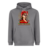 Storm Sugar skull girl with Mexicana Heavyweight Hoodie - NancyCooperArtShop