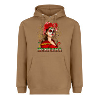 Toasted Coconut Sugar skull girl with Mexicana Heavyweight Hoodie - NancyCooperArtShop