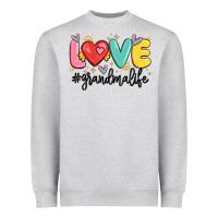 Heather Grey love grandma life Heavyweight Sweatshirt - MaliasSmallBusiness