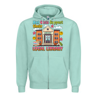 Seafoam hot girls support their local library Zipper Hoodie - Artiststas