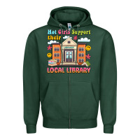 Sports Green hot girls support their local library Zipper Hoodie - Artiststas