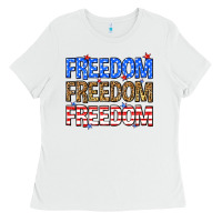White Freedom freedom freedom Ladies Tee - Neo Western