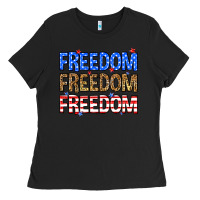 Black Freedom freedom freedom Ladies Tee - Neo Western