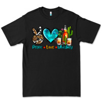 Black peace love whiskey Premium Tee - AdoDesignShop