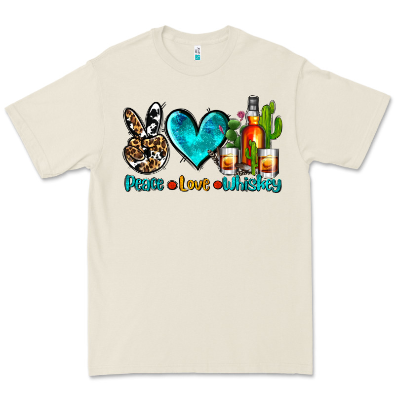 Peace Love Whiskey Premium Tee by AdoDesignShop | Teevron