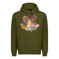 Army Green Easter heart Easter Day Premium Hoodie - HowdyJamesFarm