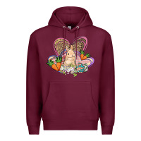Burgundy Easter heart Easter Day Premium Hoodie - HowdyJamesFarm