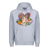 Heather Grey Easter heart Easter Day Premium Hoodie - HowdyJamesFarm