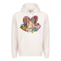 Pale Pink Easter heart Easter Day Premium Hoodie - HowdyJamesFarm