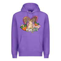 Purple Easter heart Easter Day Premium Hoodie - HowdyJamesFarm