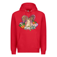 Red Easter heart Easter Day Premium Hoodie - HowdyJamesFarm