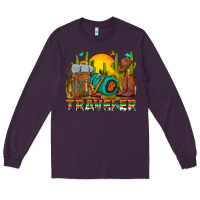Plum western traveler cowboy Long Sleeve Tee - NancyCooperArtShop