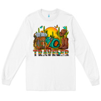 White western traveler cowboy Long Sleeve Tee - NancyCooperArtShop