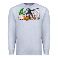 Heather Grey Halloween gnomes Premium Sweatshirt - NancyCooperArtShop